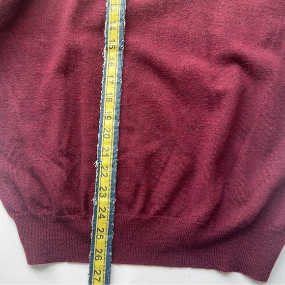 Davis & Squire Wool Men's Burgundy Sweater Medium - Picture 7 of 8